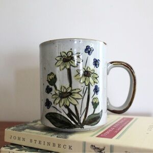 Vintage Otagiri-Style Stoneware Mug – 1970s Floral Design